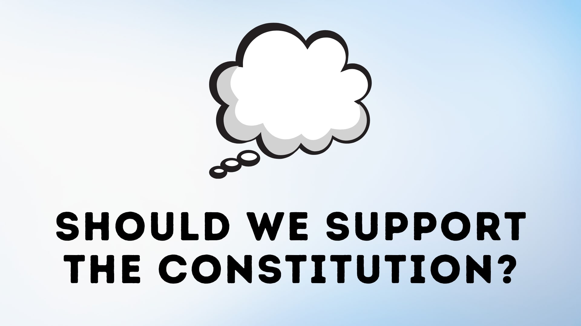 Should We Support the Constitution?