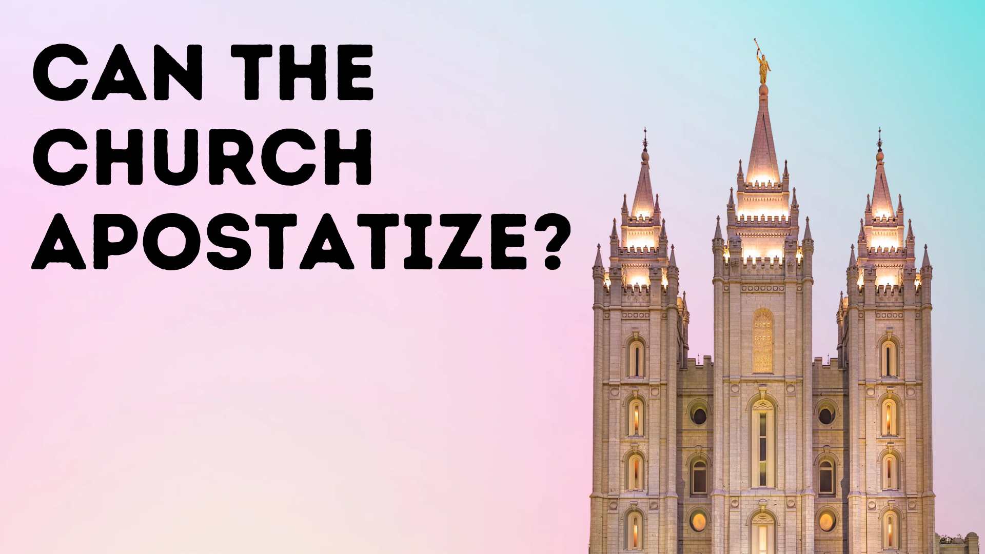 Can the church apostatize?